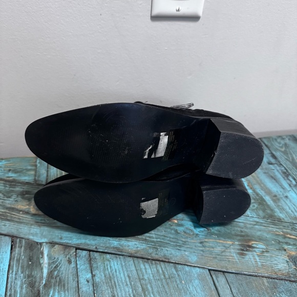 Revamped  by Sirens Westen Ankle Boots Black Faux Suede Size 9 - Picture 6 of 12